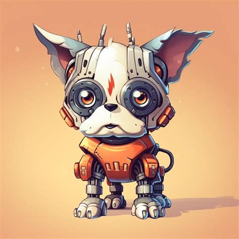 Premium AI Image | Cute robot dog illustration