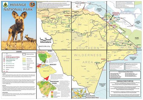 Hwange National Park Painted Dog Conservation Map