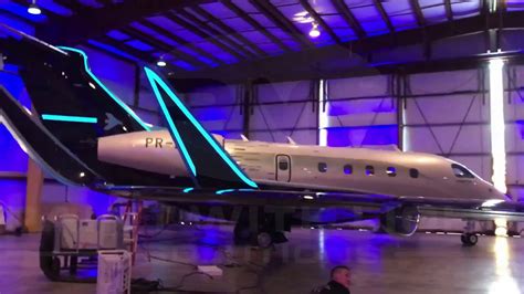 Electroluminescent paint on Embraer Praetor 500 & 600 - Paint With Light Solutions - YouTube