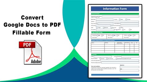 How to convert google docs form to fillable pdf form using Adobe ...