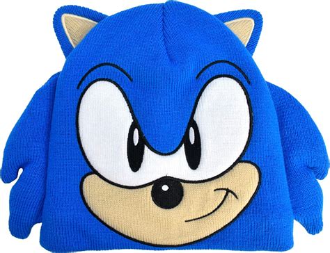 Buy Concept One Sonic The Hedgehog Beanie Hat, Acrylic Knitted Winter Hat with Ears and Quills ...