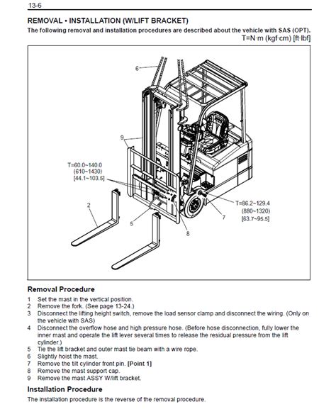 Toyota 7FBE10, 7FBE13, 7FBE15, 7FBE18, 7FBE20 Forklift Repair Manual