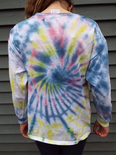 Kids Long Sleeve Tie Dye Shirt Kids M Tie Dye T-shirt Hippie - Etsy