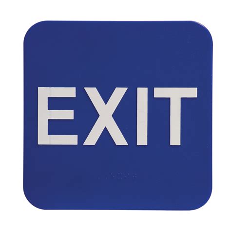 ADA Exit Signs | Black or Blue | Charleston Engravers