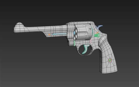 Revolver Gun 3d model 3D model | CGTrader