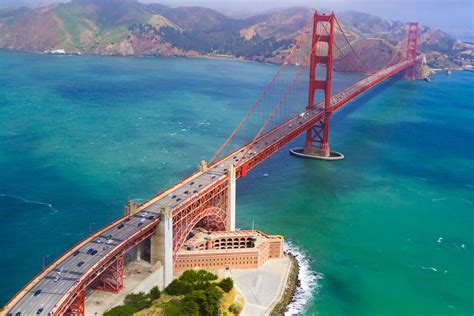 aerial view of Golden Gate Bridge | San francisco golden gate bridge, Visit san francisco ...