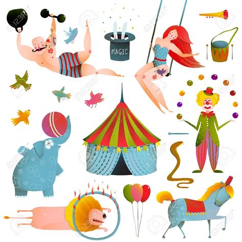 Circus Carnival Show Clip Art Vintage Collection. Fun and cute ...