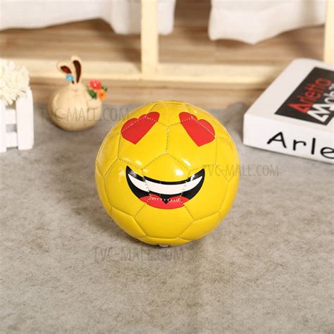 Buy Emoji Pattern Sports Soccer Ball PVC Cover Official Size 2 at best price at TVC-Mall