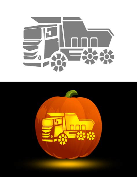 Truck Pumpkin Stencil