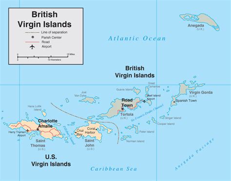 British Virgin Islands Map - Detailed Map of BVI