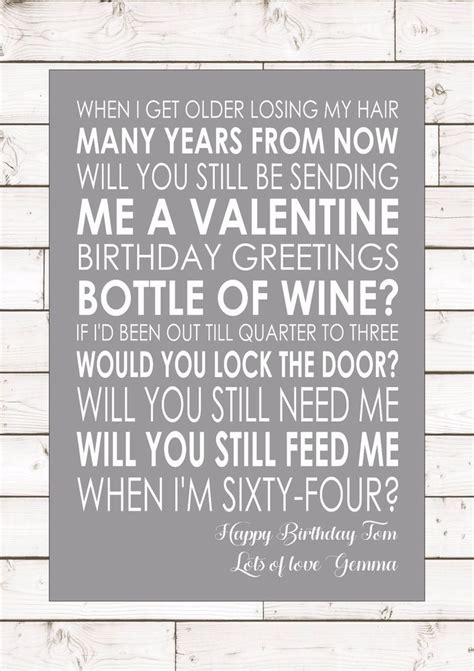 will you still need me when i'm 64 birthday card - Kory Caudill