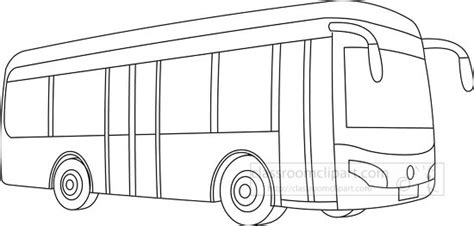 Transportation Outline Clipart-city bus clipart black outline side view ...