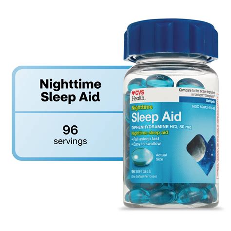 CVS Health Nighttime Sleep Aid Diphenydramine HCl Liquid Filled ...