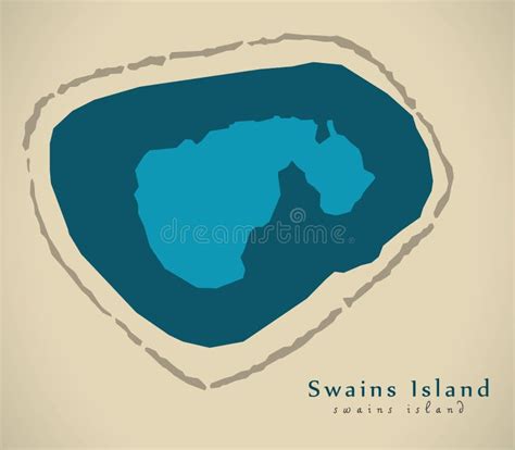 Swains Island Red Highlighted in Map of American Samoa Islands Stock Illustration - Illustration ...