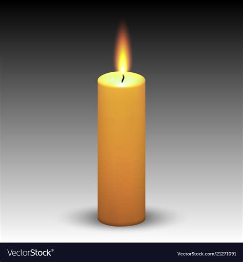 Realistic paraffin burning candle Royalty Free Vector Image