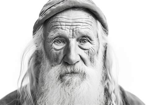 Premium AI Image | Portrait of an old man with deep wrinkles on his face