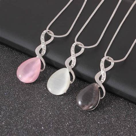 Women Fashion Opal Water Drop Necklace Pendant Earrings Bridal Wedding Jewelry Sets – BLGT