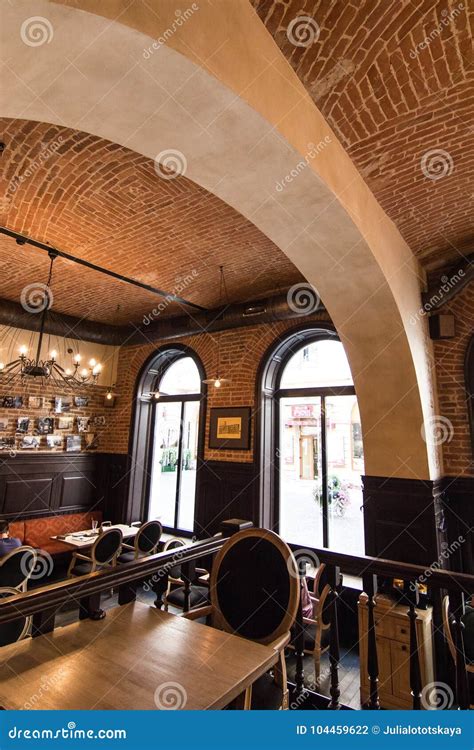 Interior of the Restaurant, Cafe in the Old House. Editorial Photography - Image of indoor ...