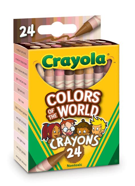 Crayola introduces Colors of the World crayons with 24 gorgeous skin tones in every box.