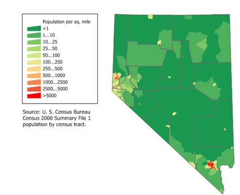 Quantitative population density map using lighter colors for lower ...