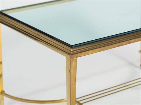 Brass and Glass Table Cocktail Table For Sale at 1stdibs