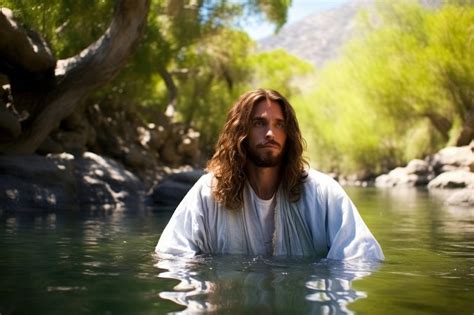 Jesus Christ portrait outdoors nature. | Free Photo - rawpixel