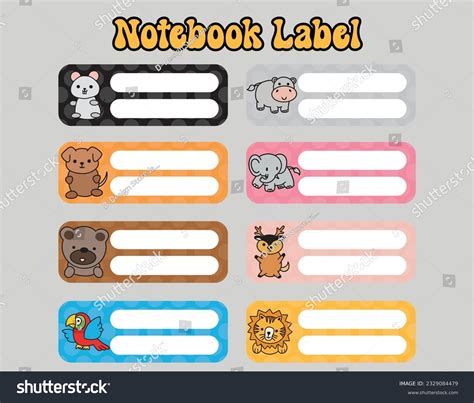 78 Notebook Name Subject Label Images, Stock Photos & Vectors | Shutterstock