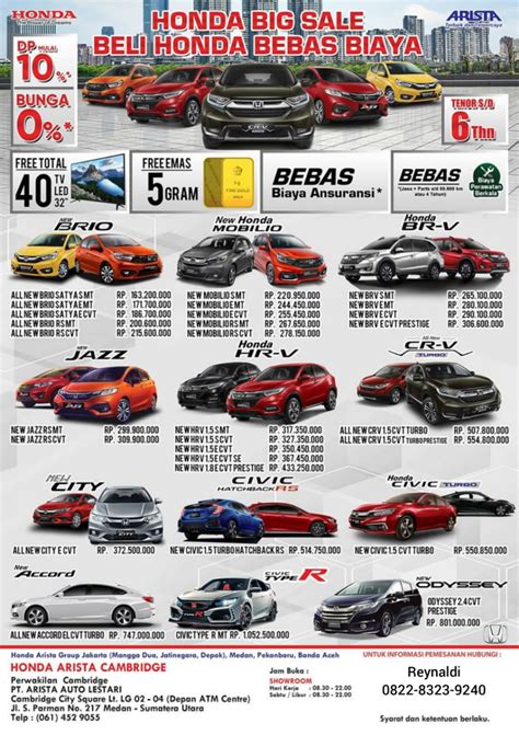 Sales Honda Medan Reynaldi 0822-8323-9240 WA | Promo Honda Terbaik