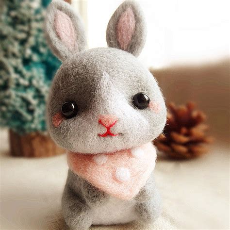 Needle Felted Felting project Animals Bunny Rabbit Cute Craft | Feltify