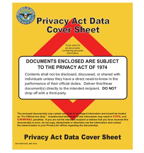 Privacy Act Cover Sheet – 10+ Free Word, PDF Documents Download!