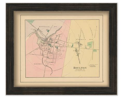 HOULTON, Maine 1890 Map, Replica or GENUINE ORIGINAL