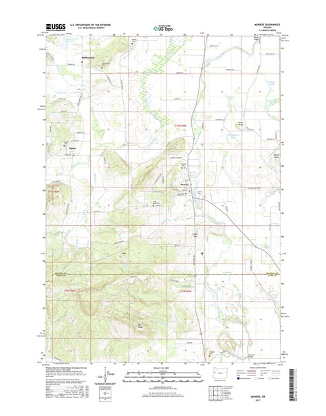 MyTopo Monroe, Oregon USGS Quad Topo Map