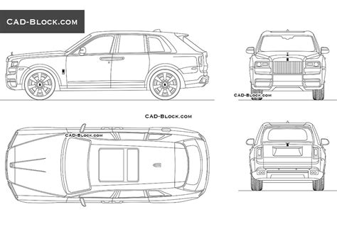 Rolls-Royce Cullinan CAD file - DWG blocks