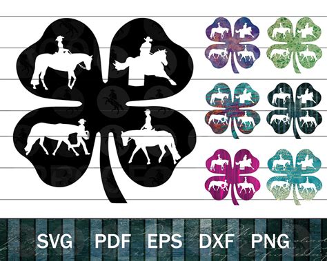 4-H Clover Horse SVG - Circus Unicorn