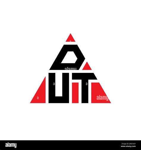 DUT triangle letter logo design with triangle shape. DUT triangle logo ...