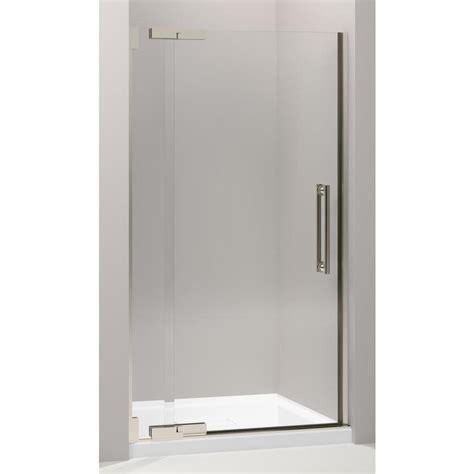 Shop KOHLER Purist 39.25-in to 41.75-in Frameless Pivot Shower Door at Lowes.com