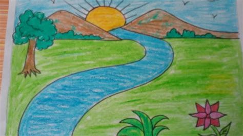 Easy Landscape Drawing For Beginners at GetDrawings | Free download