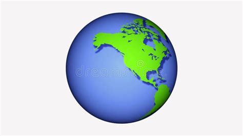 Flat Design Spinning Earth. Animation of Planet Earth Stock Footage ...