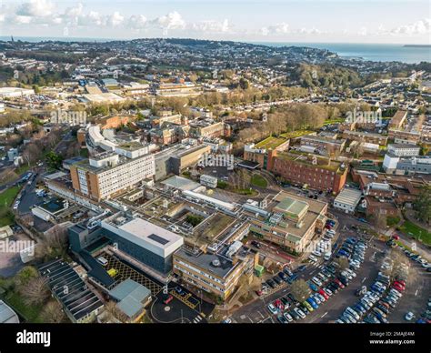 Aerial view of Torbay Hospital in Torquay, Devon, UK Stock Photo - Alamy