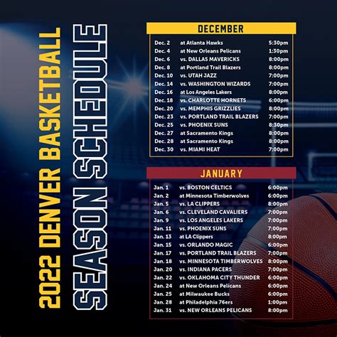 Denver Nuggets Schedule 2024 Home Games - Molli Donielle