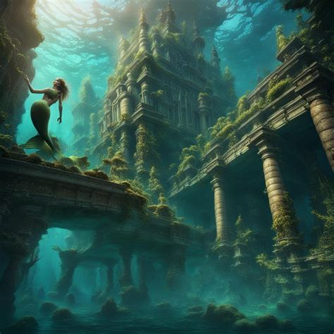 Download Atlantis, Underwater, Ruins. Royalty-Free Stock Illustration ...