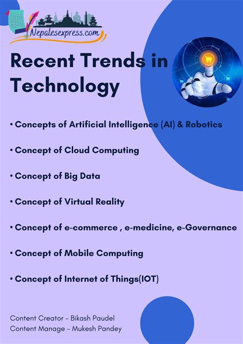 Recent Trends in Technology class 12 computer | Nepalese Express