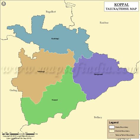 Koppal Tehsil Map, Koppal Taluk Map