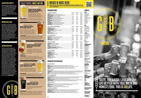 Online Menu of Gordon Biersch, Glendale, AZ