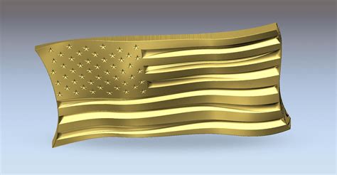 CNC Files For Wood Cnc wavy flag. 3d model of Waving American | Etsy