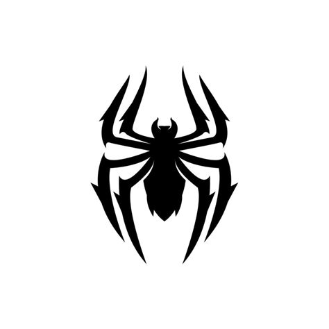 icono de logotipo de araña abstracto diseño negro 2373440 Vector en ...