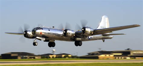 B-29 Superfortress ‘Doc’ during her first post-restoration flight on July 17th, 2016, at ...