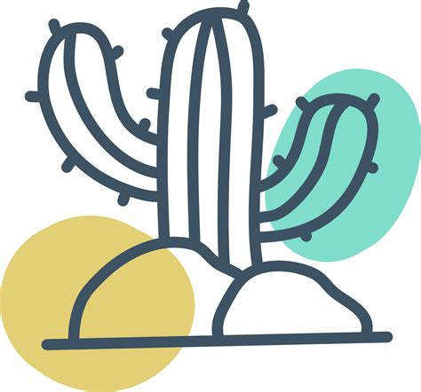 Desert cactus, illustration, vector, on a white background. 13710108 Vector Art at Vecteezy