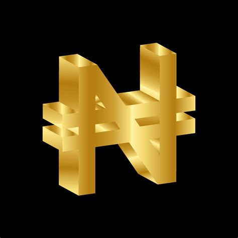 gold 3D luxury naira currency symbol vector 10348170 Vector Art at Vecteezy