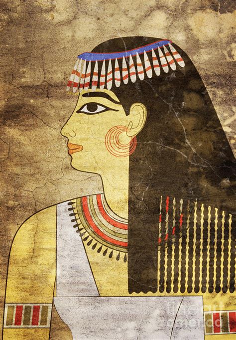 Ancient Egyptian Girl Drawing